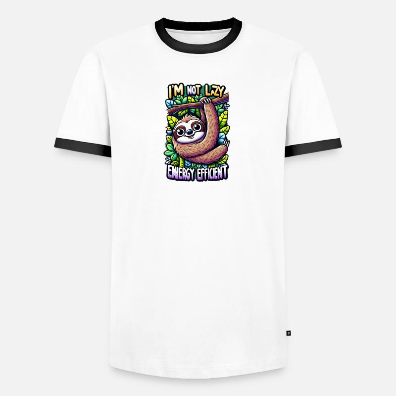 Sloth (Flash) - Men's Ringer Shirt - white/black
