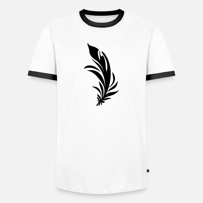 Feather - Men's Ringer Shirt - white/black