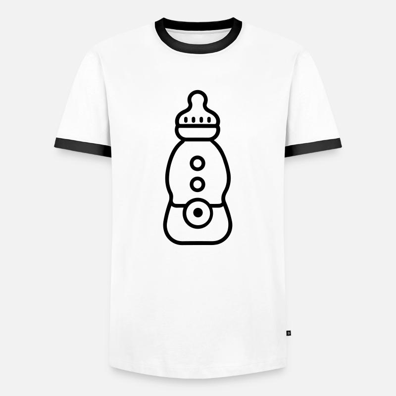 bottle - Men's Ringer Shirt - white/black