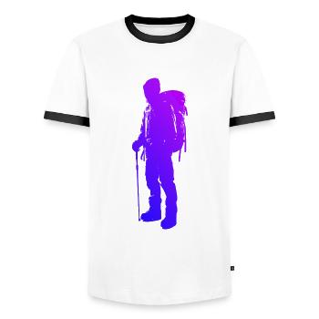 Escalade de bloc Escalade Escalade Hommes - T-shirt contrasté Homme - blanc/noir - Devant - AI Model Female 172 light (172cm) & AI Model Male 178 dark (178cm)