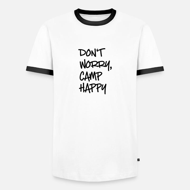 camping - Männer Kontrast-T-Shirt - Weiß/Schwarz