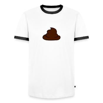Creamy chocolate fladen stink shit poison heap stu - Men's Ringer Shirt - white/black - Front - AI Model Female 172 light (172cm) & AI Model Male 178 dark (178cm)