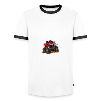 Truck Engines Truck Car Lovers Desperately - Men's Ringer Shirt - white/black - Front - AI Model Female 172 light (172cm) & AI Model Male 178 dark (178cm)