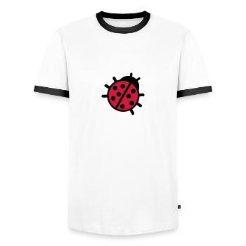 Marienkäfer - Männer Kontrast-T-Shirt - Weiß/Schwarz - Vorne - AI Model Female 172 light (172cm) & AI Model Male 178 dark (178cm)