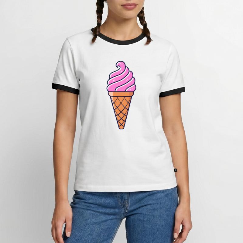 SOFTEIS EISCREME EISBECHER WAFFELEIS GIFT IDEA Men's Ringer Shirt