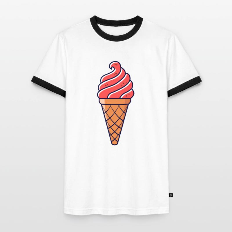 SOFTEIS EISCREME EISBECHER WAFFELEIS GIFT IDEA Men's Ringer Shirt