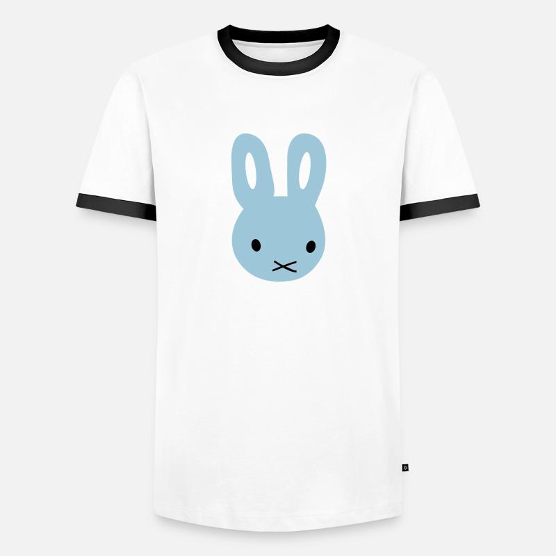 Bunny/rabbit - Men's Ringer Shirt - white/black