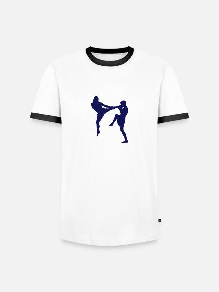 martial art - Männer Kontrast-T-Shirt - Weiß/Schwarz