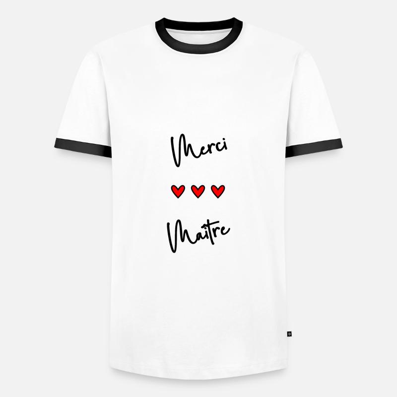 MASTER. MASTER - Men's Ringer Shirt - white/black