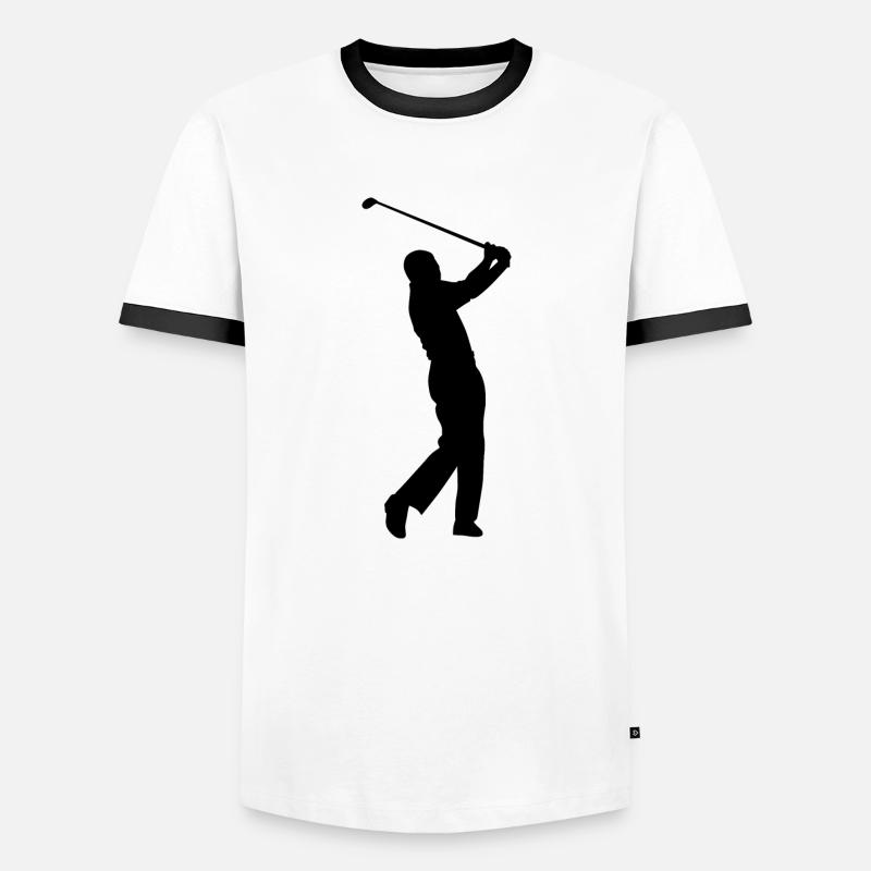 Golf Golfer Golfer Golf Course - Men's Ringer Shirt - white/black