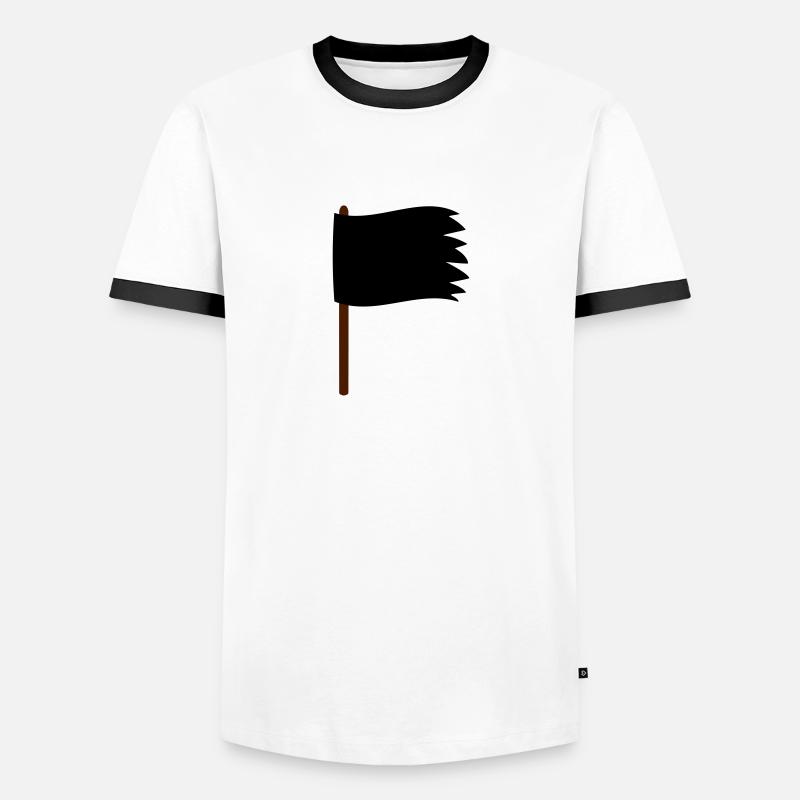 Fahne - Männer Kontrast-T-Shirt - Weiß/Schwarz