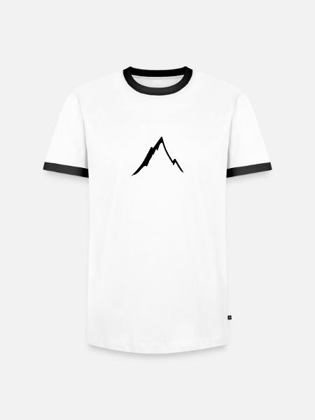 Beautiful mountain - Men's Ringer Shirt - white/black