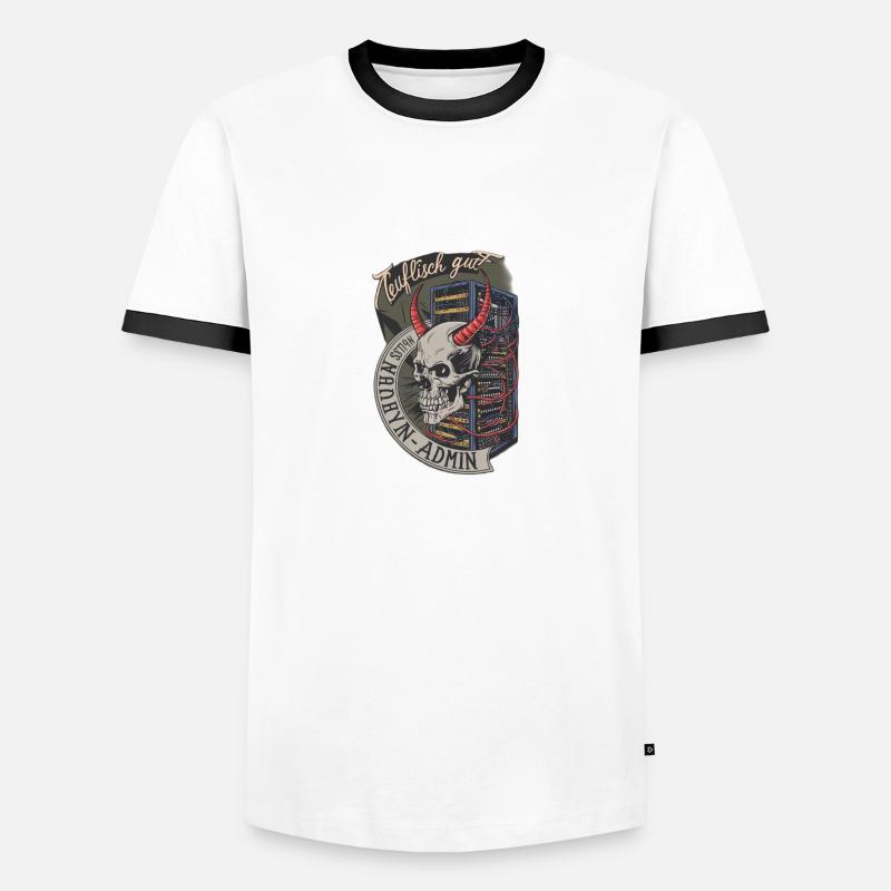 Devilishly good! - Men's Ringer Shirt - white/black