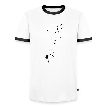 Dandelion hare rabbit bunnies bunny dandelion - Men's Ringer Shirt - white/black - Front - AI Model Female 172 light (172cm) & AI Model Male 178 dark (178cm)