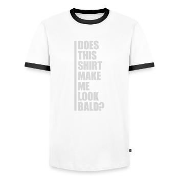 look soon citation de chemise - T-shirt contrasté Homme - blanc/noir - Devant - AI Model Female 172 light (172cm) & AI Model Male 178 dark (178cm)