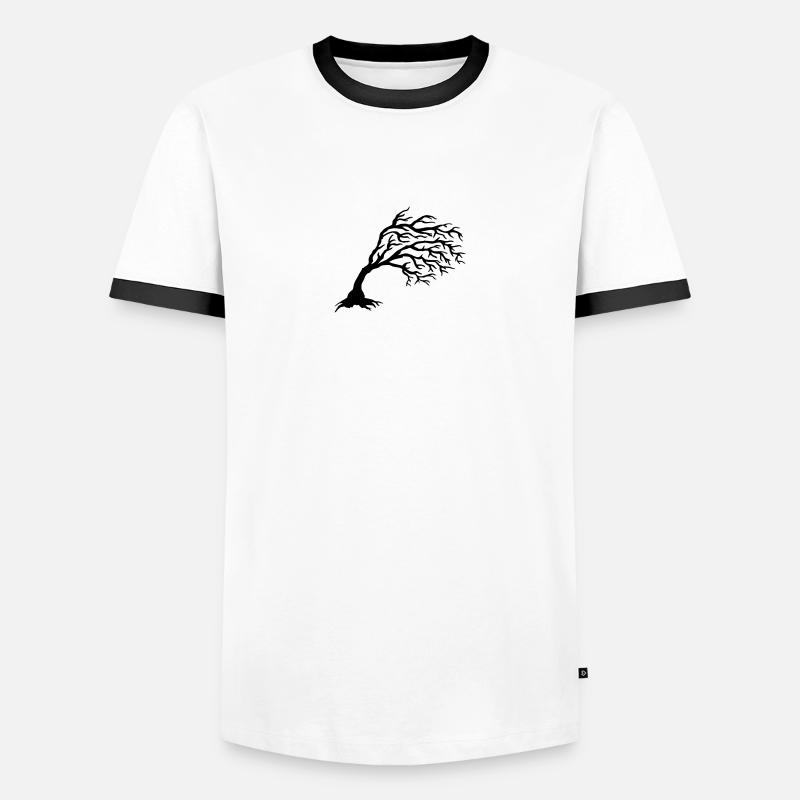 Tree - Men's Ringer Shirt - white/black