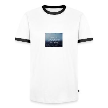 Ich will nur - Philipp Poisel - Männer Kontrast-T-Shirt - Weiß/Schwarz - Vorne - AI Model Female 172 light (172cm) & AI Model Male 178 dark (178cm)
