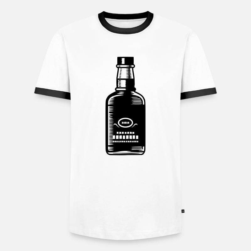 Bottle - Männer Kontrast-T-Shirt - Weiß/Schwarz