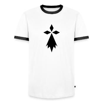 Hermine Britain flag - Men's Ringer Shirt - white/black - Front - AI Model Female 172 light (172cm) & AI Model Male 178 dark (178cm)