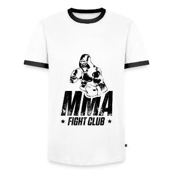 Mma Fight Club Monkey Beast - Men's Ringer Shirt - white/black - Front - AI Model Female 172 light (172cm) & AI Model Male 178 dark (178cm)