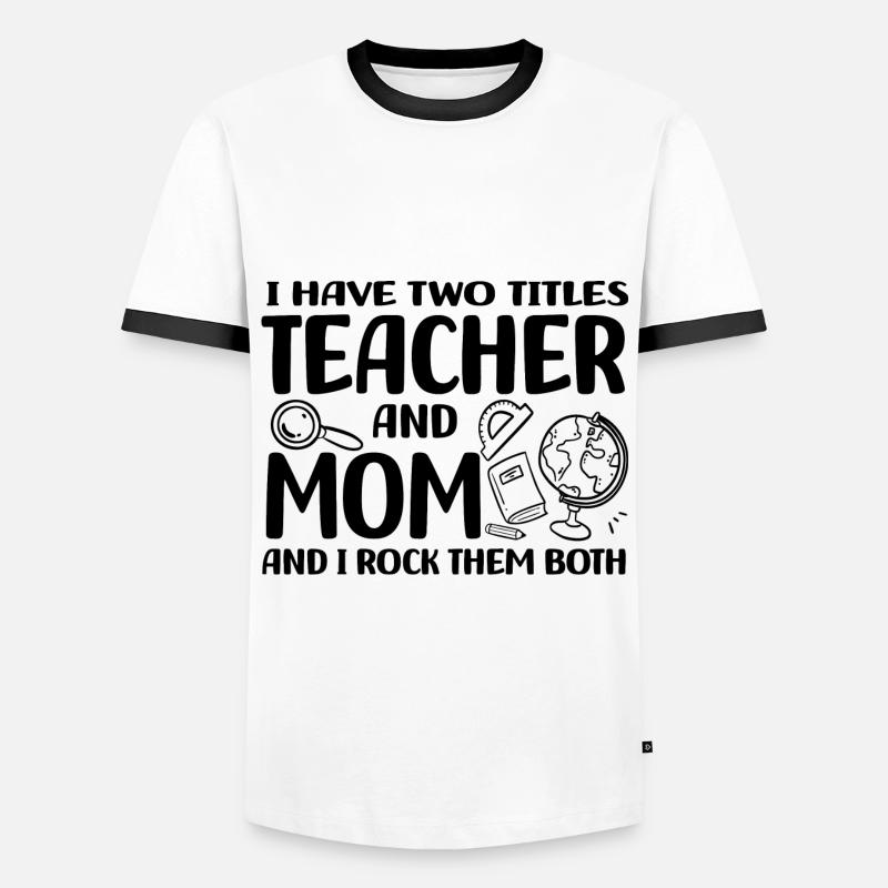Teacher - Men's Ringer Shirt - white/black
