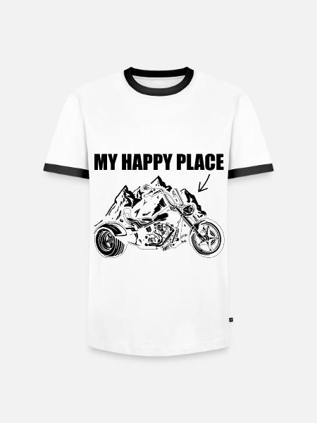 Trike Motorcycle - Men's Ringer Shirt - white/black