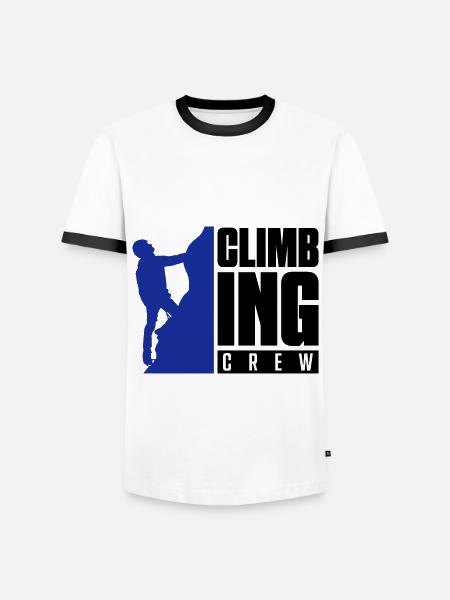climbing crew - Men's Ringer Shirt - white/black