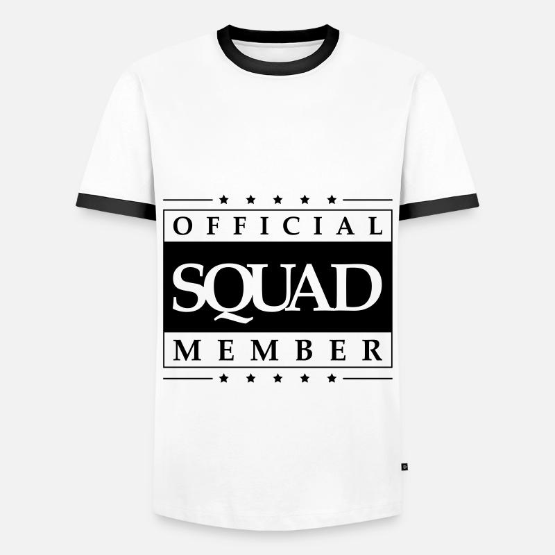 Squad member - Männer Kontrast-T-Shirt - Weiß/Schwarz