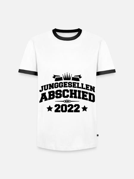 Junggesellenabschied 2022 - Männer Kontrast-T-Shirt - Weiß/Schwarz