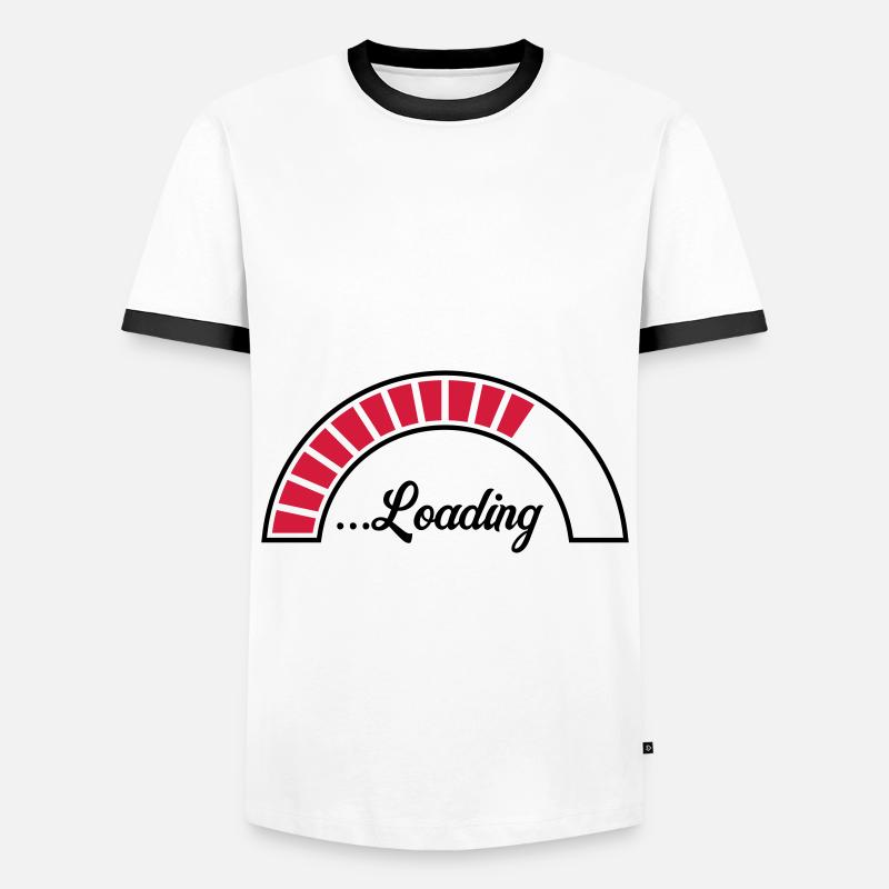 loading ladebalken symbol - Männer Kontrast-T-Shirt - Weiß/Schwarz