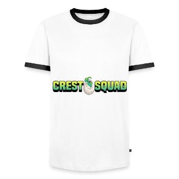 Dinosaur Children's Birthday - Men's Ringer Shirt - white/black - Front - AI Model Female 172 light (172cm) & AI Model Male 178 dark (178cm)