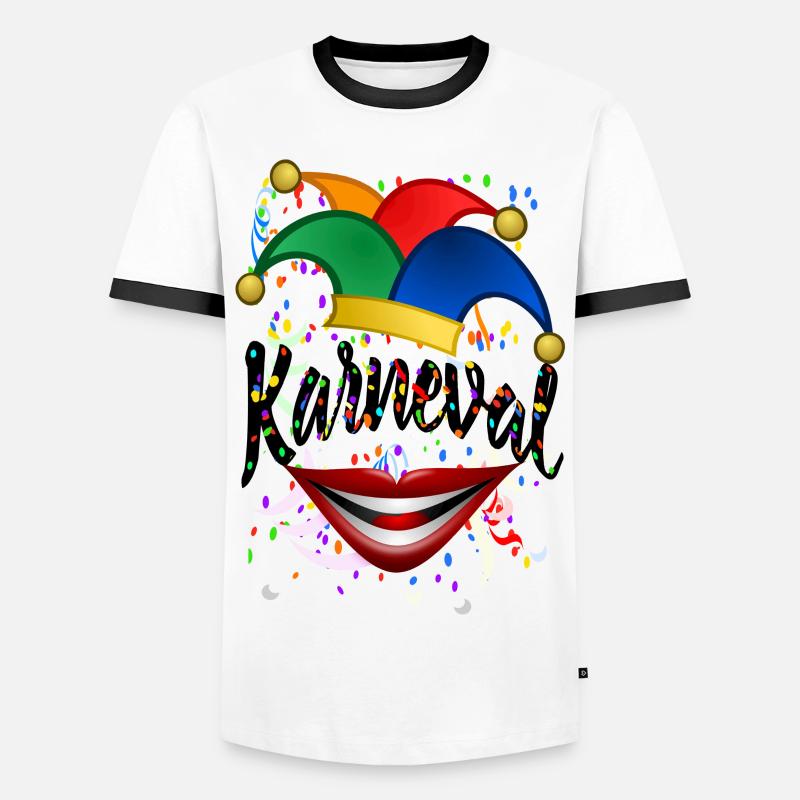 Karneval - Männer Kontrast-T-Shirt - Weiß/Schwarz