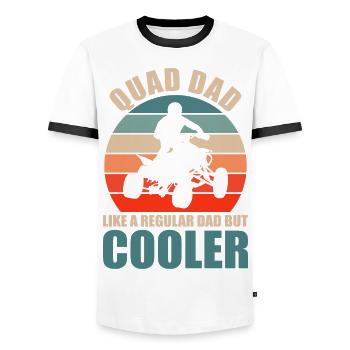 Quadfahrer Geschenkidee Quadfahren Quad ATV - Männer Kontrast-T-Shirt - Weiß/Schwarz - Vorne - AI Model Female 172 light (172cm) & AI Model Male 178 dark (178cm)