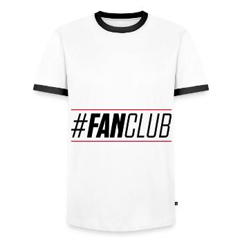 hashtag du fan club - T-shirt contrasté Homme - blanc/noir - Devant - AI Model Female 172 light (172cm) & AI Model Male 178 dark (178cm)