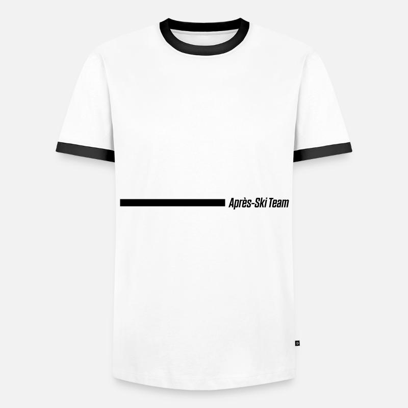 apres ski team - Men's Ringer Shirt - white/black
