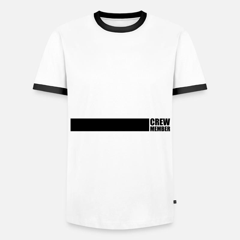 Crew Member Line - Men's Ringer Shirt - white/black