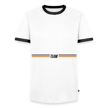 germany team - Männer Kontrast-T-Shirt - Weiß/Schwarz - Vorne - AI Model Female 172 light (172cm) & AI Model Male 178 dark (178cm)
