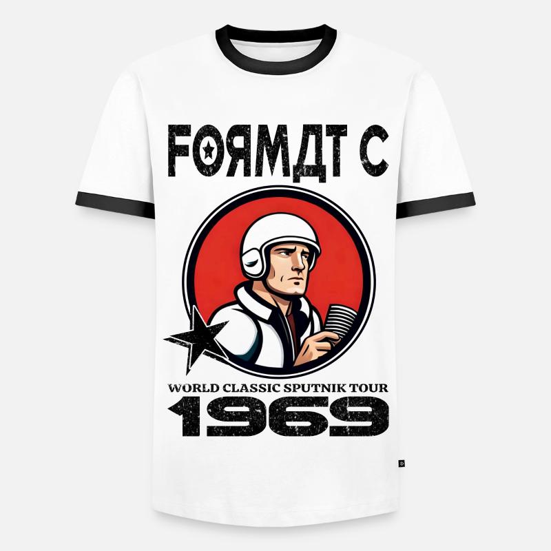Format C - Männer Kontrast-T-Shirt - Weiß/Schwarz