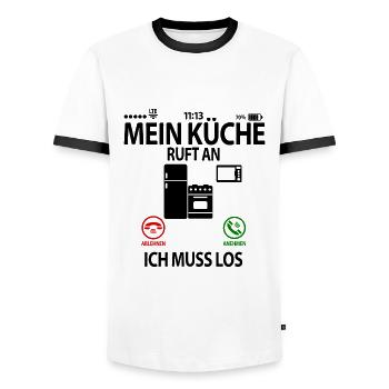 Küchenplaner Küchenfachberater Beruf Job Spruch - Männer Kontrast-T-Shirt - Weiß/Schwarz - Vorne - AI Model Female 172 light (172cm) & AI Model Male 178 dark (178cm)
