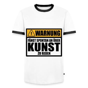 Künstler Kunstliebhaber Lustige Sprüche Spruch - Männer Kontrast-T-Shirt - Weiß/Schwarz - Vorne - AI Model Female 172 light (172cm) & AI Model Male 178 dark (178cm)