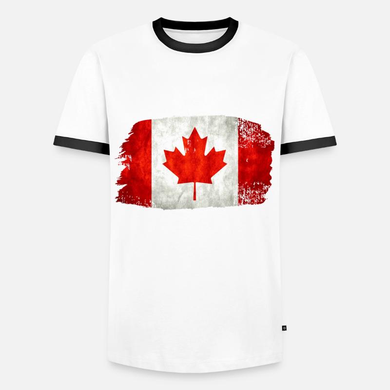 Canada - Men's Ringer Shirt - white/black