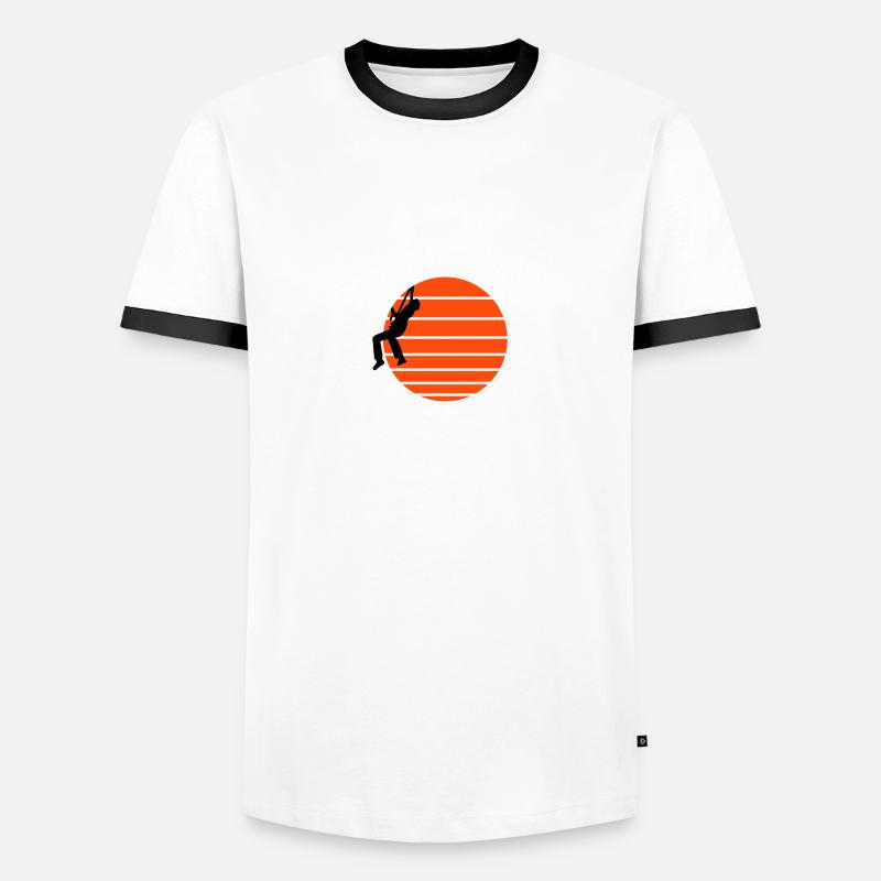 Climber - Men's Ringer Shirt - white/black