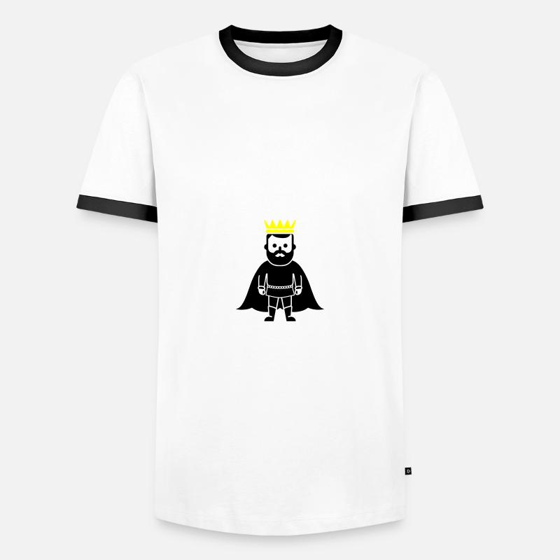 King - Men's Ringer Shirt - white/black