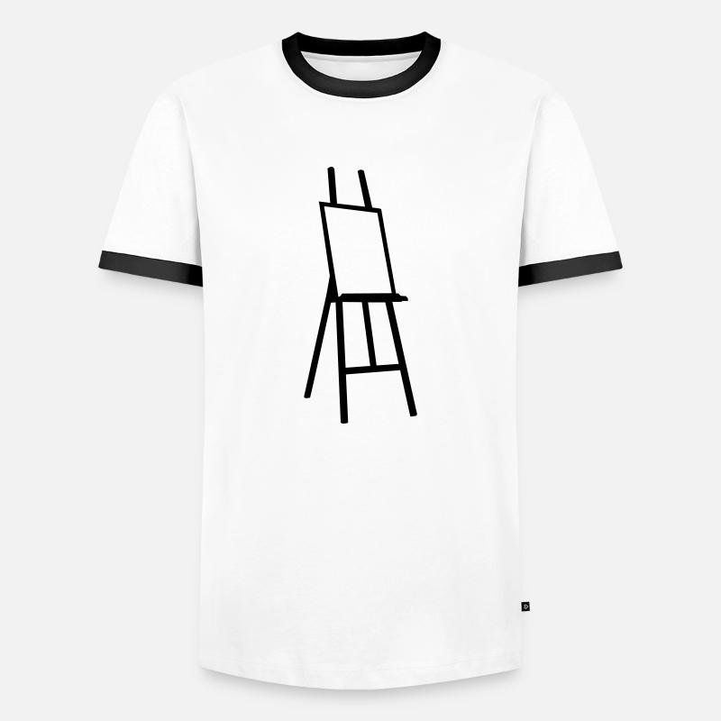 Maler - Männer Kontrast-T-Shirt - Weiß/Schwarz