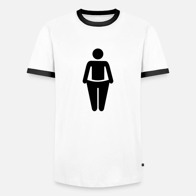 Diet - Men's Ringer Shirt - white/black
