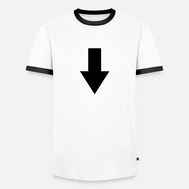 pfeil - Männer Kontrast-T-Shirt - Weiß/Schwarz
