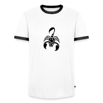 scorpion - Männer Kontrast-T-Shirt - Weiß/Schwarz - Vorne - AI Model Female 172 light (172cm) & AI Model Male 178 dark (178cm)
