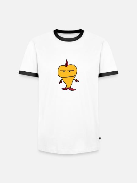Punk Fish - T-shirt contrasté Homme - blanc/noir