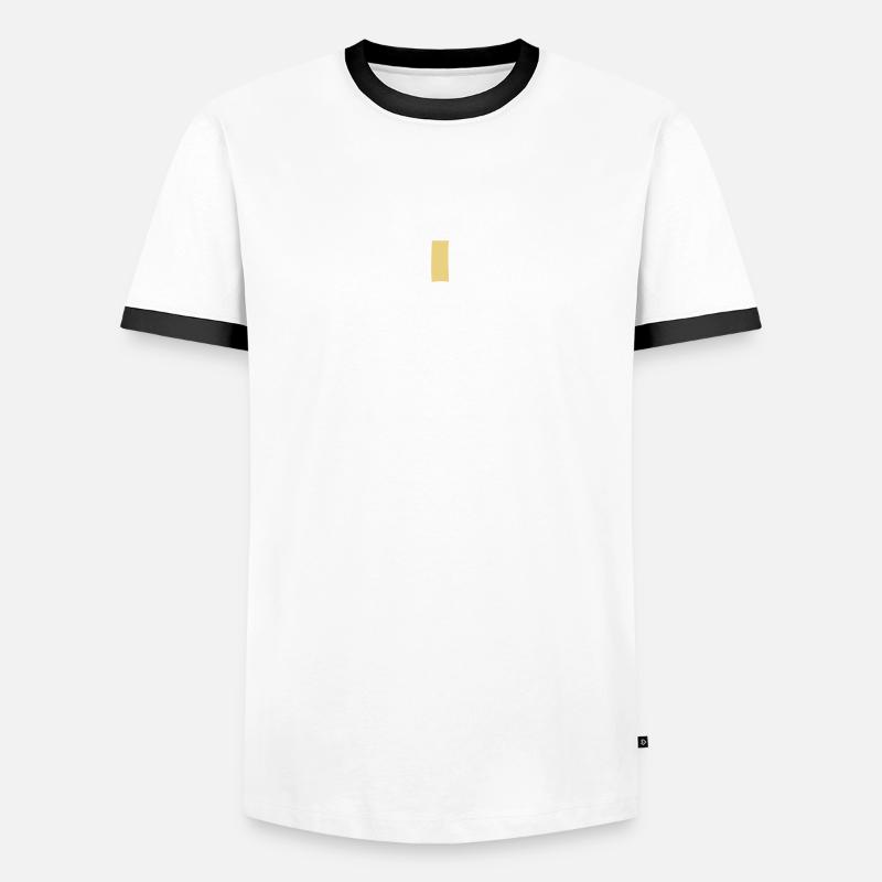 post_it_note - Men's Ringer Shirt - white/black