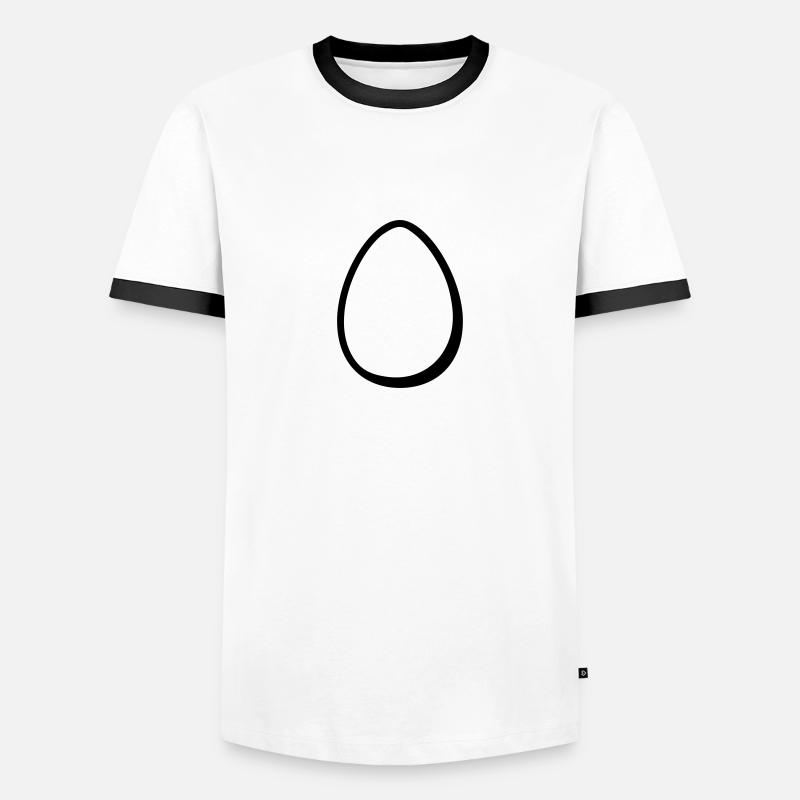 Egg - Men's Ringer Shirt - white/black